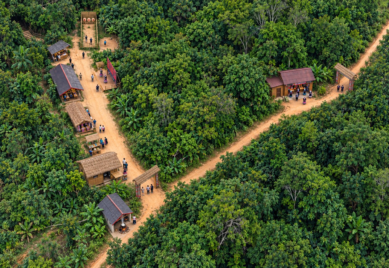 An aerial view of the proposed Hmong Mountain village